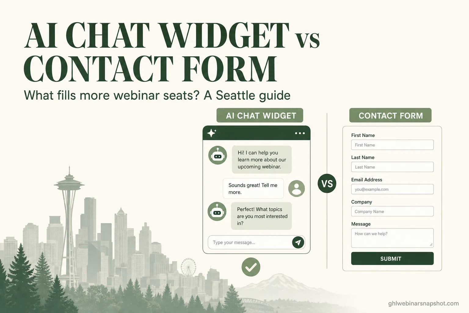 AI Chat Widget vs. Contact Form for Webinar Registration: What Converts More for Seattle Coaches (2026)